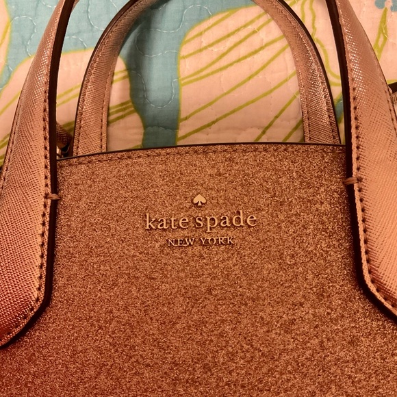 kate spade | Bags | Nwot Kate Spade Rose Gold Glitter Tinsel K9337 Satchel  Crossbody Bag | Poshmark